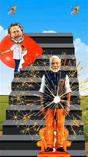 Rahul vs Narendra Modi🤣#cartoon#modi #funny #rahulgandhi #virat#shorts