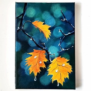 Autumn Leaves Acrylic Painting #art #artist #artwork #acrylic #painting #eldrawingarts #paintingartwork #acrylicpainting #autumn | El Drawing Arts