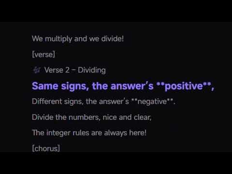 The Rules in Multiplying and Dividing Integers