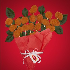 💕 This V-Day, make your loved one a Tyson Chicken Nugget bouquet! 💐 Head to Twitter and tweet a pic of your arrangement to @TysonBrand using #nuggetbouquetcontest by Feb. 17 to enter for a chance to win nuggets for a year AND $10K for a romantic getaway! 💘 50 US/DC (ex. AZ CT MD & ND) 18 Rules: www.tyson.com/rules | Tyson Brand