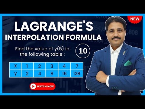 LAGRANGE'S INTERPOLATION FORMULA FOR UNEQUAL INTERVAL SOLVED PROBLEM 10 ‪@TIKLESACADEMY‬