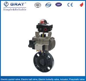 [Hot Item] Pneumatic Butterfly PVC Flow Control Valve with Solenoid Valve