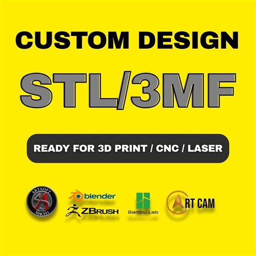 Custom 3D Model STL 3mf Color Personalized 3D File for Jewelry Printing CNC Carving - Etsy