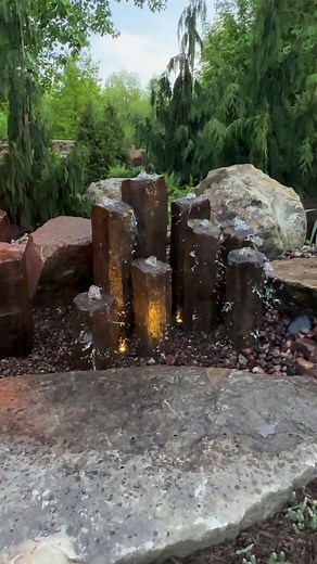 24K views · 467 reactions | The New Fire Features Aquascape Inc. are looking incredible! #fire #fireandwater #fountain | Ed The Pond Professor | Facebook