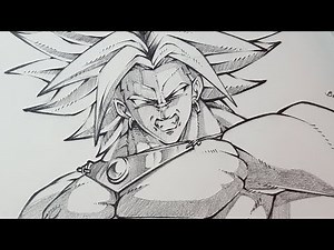 How to Draw Broly Dragon Ball Super - Pencil Drawing