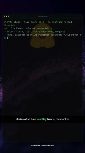 47 Million Hacker News Posts — Free, Live, Queryable With SQL