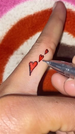 Cute mini fingers tattoo for girls on hand| mini heart tattoos #shorts #youtubeshorts