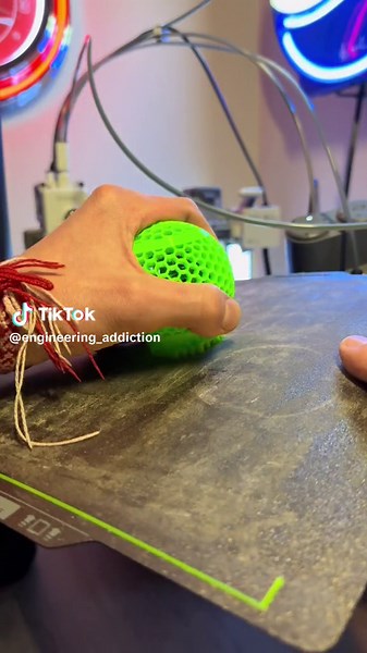 3D Printed Airless Tennis Ball - A Flexible Filament Experiment