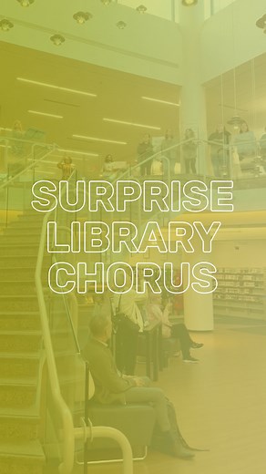 Enjoy a little library music. 📚🥰🎶 Arlington Community Chorus (a program of Arlington Community Learning) brought a surprise choral treat to Central Library this week. The chorus of 60 quietly circled the lobby staircase before gamely sharing a pair of short songs with our community in a space they’d never rehearsed in before! Heard here is “Siyahamba,” a South African hymn. Footage courtesy of Arlington Community Chorus. | Arlington VA Public Library
