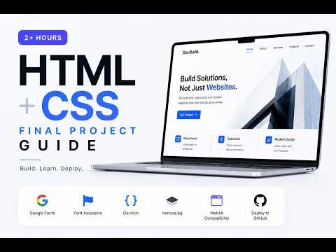 Build a Complete Responsive Website with HTML & CSS | Full Project Course (2+ Hours)