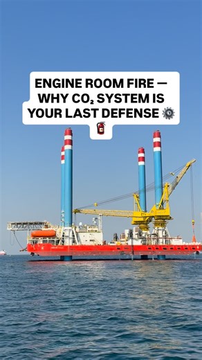 Alex M. on Instagram: "CO₂ Fire Extinguishing System is one of the most critical safety systems onboard - designed to smother fire by removing oxygen from the protected area within seconds. Here’s what every engineer must know 👇 1️⃣ Purpose: CO₂ replaces oxygen in the engine room, stopping combustion instantly. 2️⃣ Activation: Can be triggered remotely from the control station or manually inside the CO₂ room. 3️⃣ Key Safety Rules: ⚠️ Always sound the alarm before release — CO₂ is deadly in encl