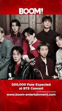 200,000 Fans Expected at BTS Concert. #boom #boomentertainment #concertbts #bts #seoul #arirang