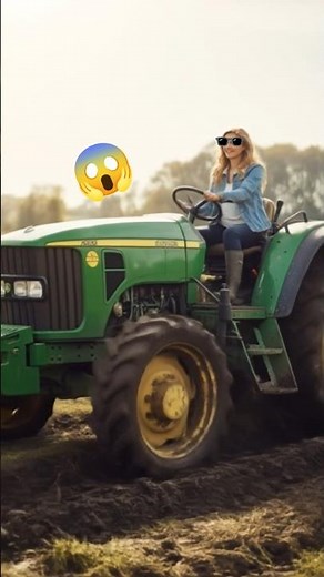 Girl Drives Tractor Through Mud - IRL Challenge Energy for Gamers | #SHORTS