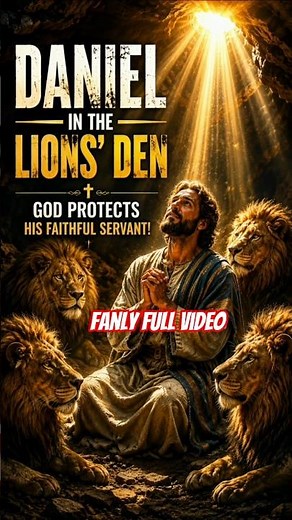 Daniel and the Lions' Den: The Miracle That Shocked Everyone! 🦁✝️ #daniel #bible #daniela #jesus