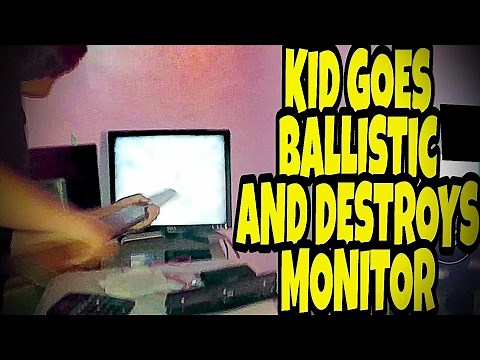 KID GOES BALLISTIC OVER FAULTY MONITOR!!!