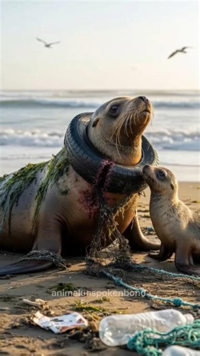 Rescuing a Trapped Sea Lion #animalrescue #animales #wildliferescue