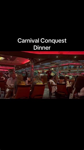 The MDR server staff doing some dancing for the guests on the Carnival Conquest Main Dining Room #conquest #carnival #MDR