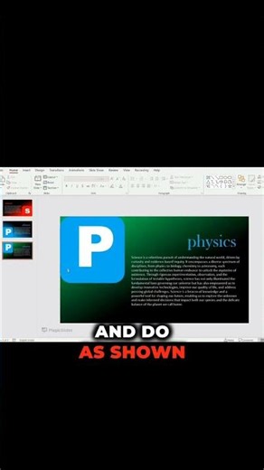 How to with this amazing presentation in PowerPoint #Shorts