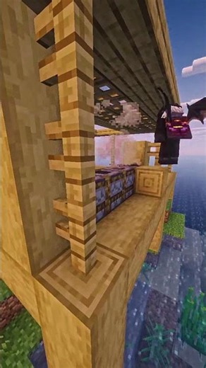 How to Build a Stunning Wooden House Over Water #minecraft #minecrafthouse #shorts