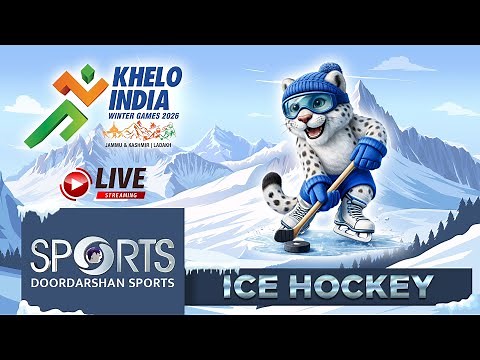 LIVE - Ice Hockey - Khelo India Winter Games 2026 | NDS Stadium, Leh | Doordarshan Sports