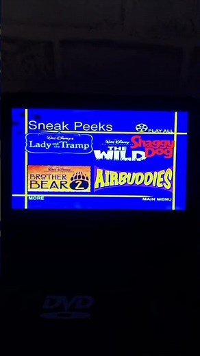 Sneak Peeks Menu from Bambi 2 2006 DVD