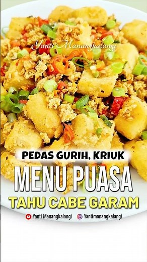 TAHU CABE GARAM, PEDAS GURIH KRIUK 🔥 #TahuCabeGaram #SpicyTofu #RamadanFood #MenuPuasa