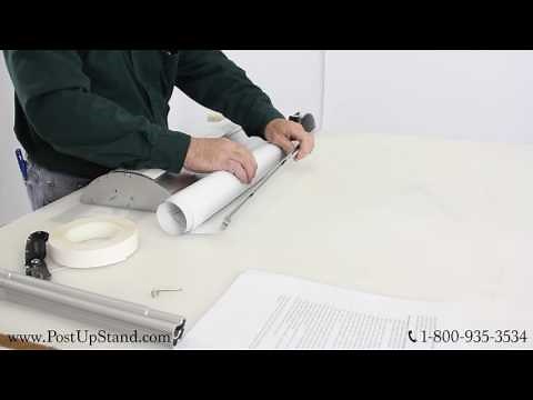 Post Up Stand How To: Wide Base Banner Stand Poster Replacement Instructional Video