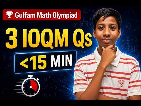 3 IOQM Questions in 15 Minutes 🔥Olympiads