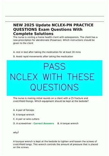 NEW 2025 Update NCLEXPN PRACTICE QUESTIONS Exam Questions With Complete Solutions video