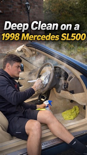 Satisfying interior deep clean on a 1998 Mercedes SL500