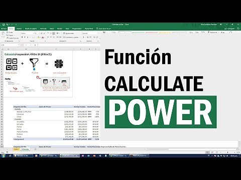 Aprende a usar la función CALCULATE en DAX De Power Pivot y Power BI
