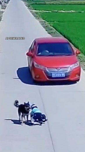 1M views · 14K reactions | Heroic dog protects toddler from oncoming car | Lilyon DIY | Facebook