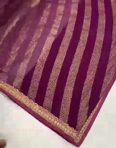 C2600800678909RU Soft Georgette Viscose Weaving Fabric Foil Print With Embroidery Work Bordar Saree | Fashion Point | Facebook