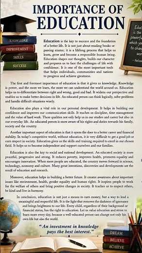 The Importance of Education | Best English Essay for Students (600+ Words) 📚