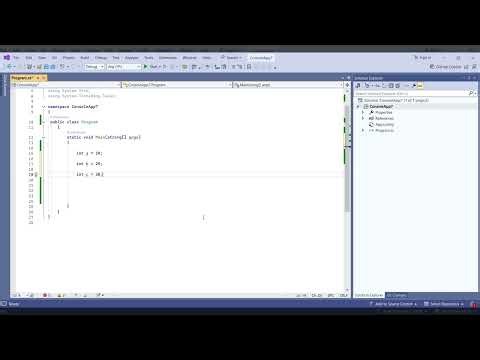 C#-Add two numbers program in visual studio