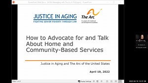 Free Webinar: How to Advocate for and Talk About Home and Community-Based Services