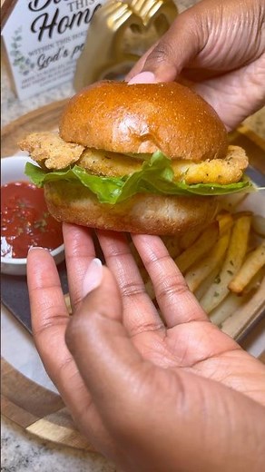 When you’re craving something delicious, make a fish sandwich! #recipe #fypシ