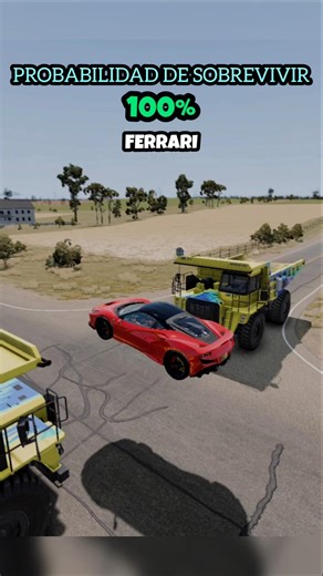 Which car will be able to fit between the two trucks? #beamngdrive #beamng #beamngcrashes #cars #...