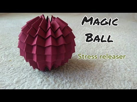 Origami magic ball (stress releaser)stress releasing origami easy magic ball