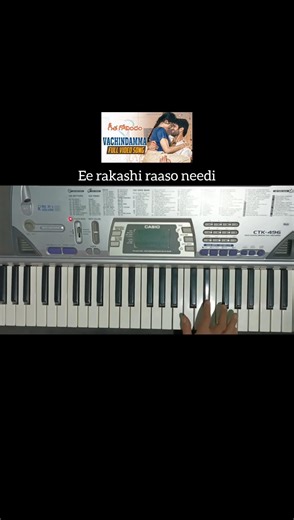 Vachindamma Piano Tutorial South Song #tutorials #lyrics #vachindamma #south #reels #shorts