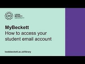 MyBeckett: How to access your student email account via MyBeckett