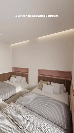 331K views · 4.1K reactions | 2 little kids sharing a bedroom ✨no need for bunk bed 殺✨ • • #kidsbedroom #childrenroom | Tiffany Design Studio | Facebook
