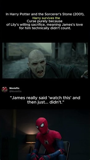 In Harry Potter and the Sorcerer's Stone (2001) Harry only survived because of Lily's love