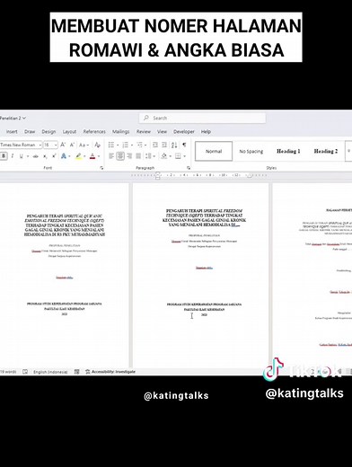 Penomoran Halaman Skripsi: Romawi dan Angka di Word