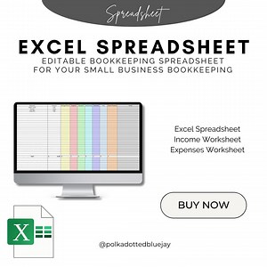 Small Business Bookkeeping Spreadsheet: Excel Template (digital Download) - Etsy