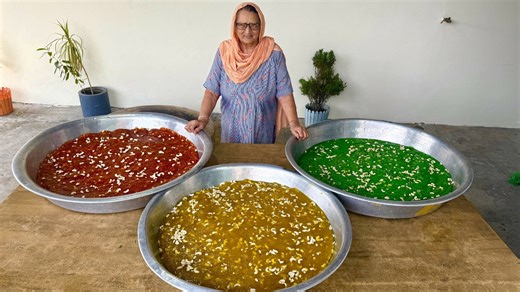 Authentic Karachi halwa from the village kitchen