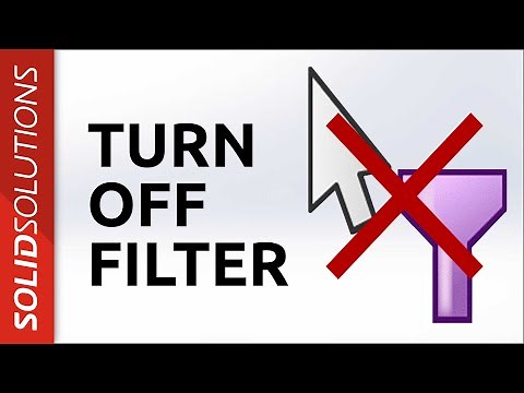 How to turn off the Selection Filter/Funnel in SOLIDWORKS | Beginner SOLIDWORKS Tutorial