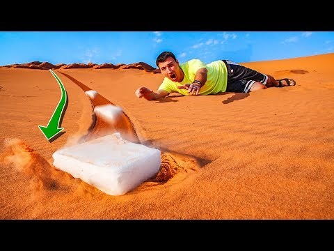 DRY ICE ON SAND DUNES!!! 😮 IS IT HOVERING?