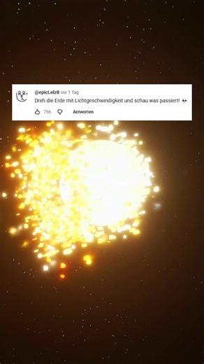 Was passiert, wenn wir uns mit Lichtgeschwindigkeit drehen? 🌍😵‍💫 #universum #weltraum #simulation