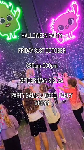 🎃👻 HALLOWEEN PARTY ALERT! 👻🎃 Join us at Mighty Monsters Soft Play this Friday 31st October at 3:30pm for the ultimate non-scary Halloween celebration – perfect for little monsters of all ages! 🧡 🕸️ Spiderman is hosting with party games & disco fun ❄️ Elsa will be joining us too – with singing, dancing, and all you need to Let It Go! 🎟️ Tickets are just £15 per child 🍽️ Mighty Spuds available to buy – the perfect pre-trick-or-treating tea! 🛡️ Safe, fun & scare-free soft play environment 